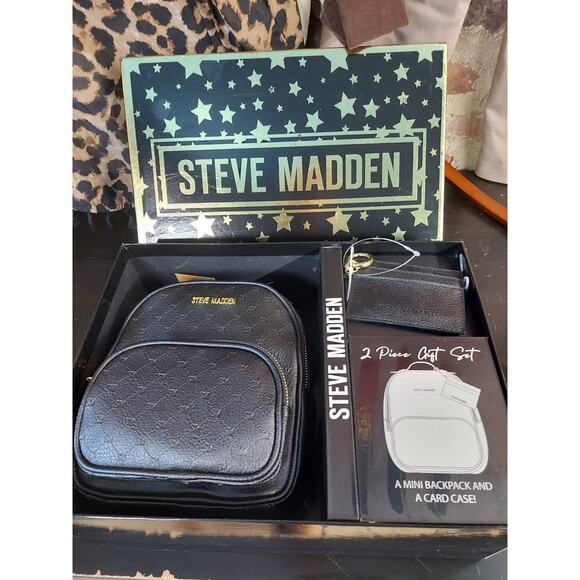 New Steve Madden Mini Backpack & Wallet Bag Purse Box Set O - Picture 1 of 4